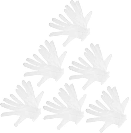 BELLIFFY 6paare Baumwollhandschuhe Für Schmuckprüfung Münzhandschuhe Atmungsaktiv Leicht Einheitsgröße Geeignet Für Schmuck Münzen Kunstwerke Und Produktinspektionen