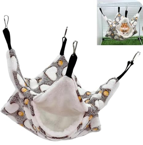 Hamac pour Animaux de Compagnie,Hamac pour Petit Animal,Sac de Couchage pour Hamster,lit chaud pour l'hiver,pour Furet Hamster Chinchilla de cobaye,Rat,hamac de Luxe