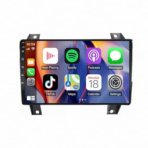 Trådlös Apple Carplay Android Auto-Skärm för Great Wall GWM PAO POER 2019-2021 Backkamera, Spegellänk, Bluetooth, Röststyrning, Gps-Navigering, Aux, Röstassistent, 4 Kärna 4G+64G