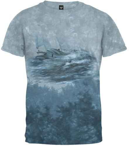 Old Glory - Mens Bow Riders - T-Shirt Medium Blue