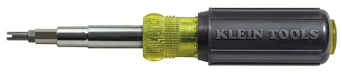 Klein Tools 32527 11-in-1 Screwdriver/Nut Driver with Bit for Schrader Valves Cores, Multi-Colour