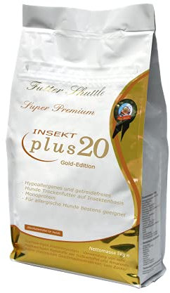 Futter-Shuttle - Hypoallergenes Trockenfutter Plus20 für Allergiker - Getreidefrei mit Insektenprotein - 5 kg Sack - für empfindliche Hunde