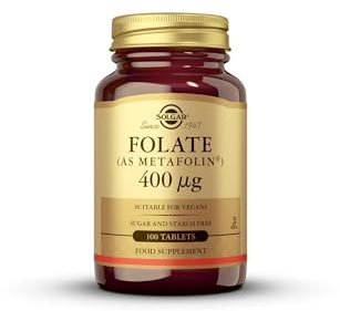 Solgar Folate (as Metafolin®) 400 µg Tablets - Food Supplement, Pack of 100 - for Pregnancy and Those Trying to Conceive - Wellbeing for Men and Women - Vegan