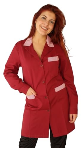 Camici da Lavoro Donna,Casacca Donna,Maestra Asilo,Colf,Laboratorio, Manica Lunga,Made in Italy