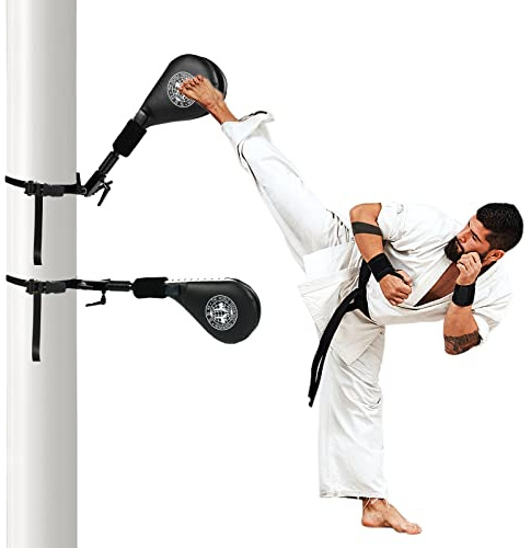 MODEREVE Taekwondo Kick Pads, 2 Sets of Kicking Boxing Hands-Free Kicking Pads for Martial Arts with Mounting Bracket