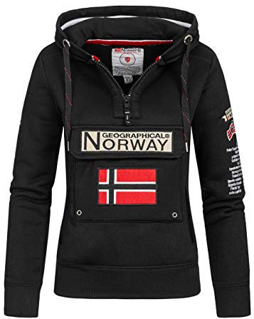 Geographical Norway Gymclass Lady - Sudaderas Mujer con Capucha Y Bolsillos - Sudadera Manga Larga Chaqueta Caliente - Cremallera Jersey Mujeres Primavera Verano Otoño Invierno