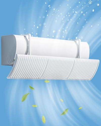 UEMUSI Universal Air Conditioner Deflector, Adjustable Air Conditioning Deflector, Anti Direct Blowing Air Conditioning Deflectors, Air Conditioner Deflector for Office and Home