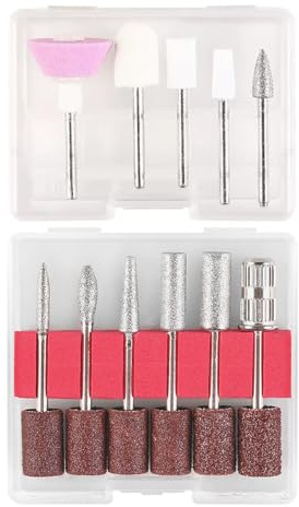 TSUOUKL 11 punte per fresa per unghie, corindone, punta professionale per unghie per manicure, pedicure