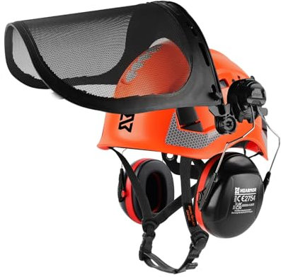 HEARMOR Mervex Forest Air Casque de protection ABS pour les postes de travail haut dans le domaine forestier Certification EN12492 Réussi EN397 Absorption des chocs et résistance à la pénétration Test