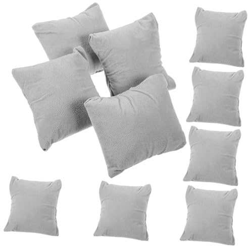 MUCKLILY 10 Pezzi Cuscini Decorativi Quadrati in Peluche per Orologi e Bracciali Protezione da Graffi, per Esposizione e Conservazione in Cassetti o Comò