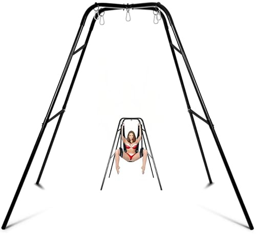 Sex Swing Stand Freestanding Steel Frame for Couples Adult Sex Swings & Slings, Sex Furniture for Bedroom BDSM Sex Toys & Games, Bondage Sex Toy Set Fast Setup & Storage, Holds up to 800 lbs