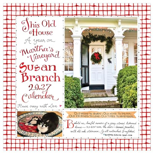 TF Publishing 2027 Susan Branch Wall Calendar - Large Grids for Appointments & Scheduling - Vertical Monthly Wall Calendar 2027 with Premium Matte Paper for Home & Office Organization - 12x12 in