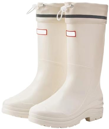 Generisch Bottes en caoutchouc antidérapantes pour femme - Bottes de pluie imperméables à tige large - Bottes de pluie - Bottes pieds nus - Bottes en caoutchouc - Bottes de trekking