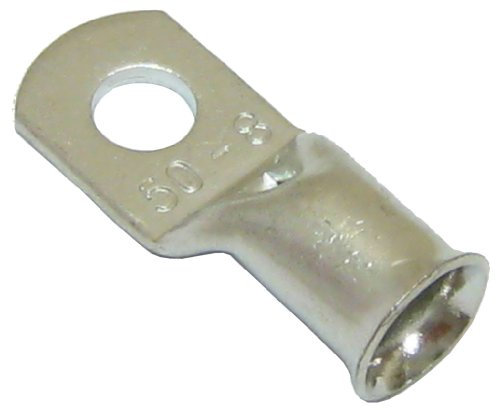 All Trade Direct 10 Copper Tube 50Mm X 8Mm Lug Battery Starter Cable Welding Crimp Terminal Ring