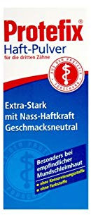 PROTEFIX Haftpulver 50g PZN 01381004 Extra Stark mit Nass-Haftkraft