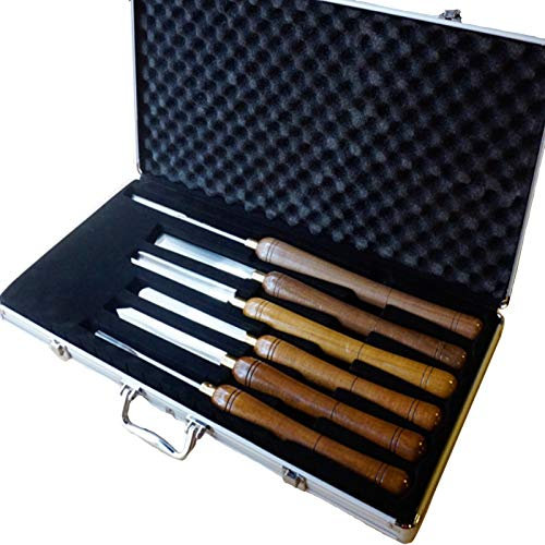 6 Stück HSS Drechselmesser Set Holzdrehmaschinen Meißel Set Drechseleisen Drehmeißel Set Qualitätsstahl Holz Drehwerkzeug, Für Holzschnitzereien, Wurzelschnitzmöbel