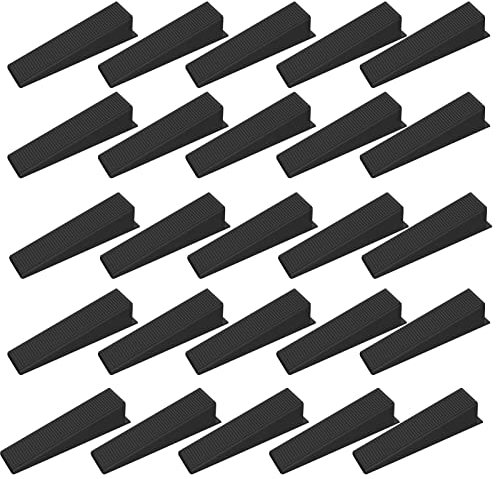 BEHAHAI Lot de 20 cales de nivellement en plastique pour clôture, carrelage - Noir