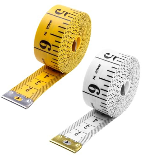 2 Pièces Mètre à Ruban de Tailleur Double Face - Ruban à Mesurer pour Couture, Mesure Corps, Tour de Taille - 300cm/120pouces