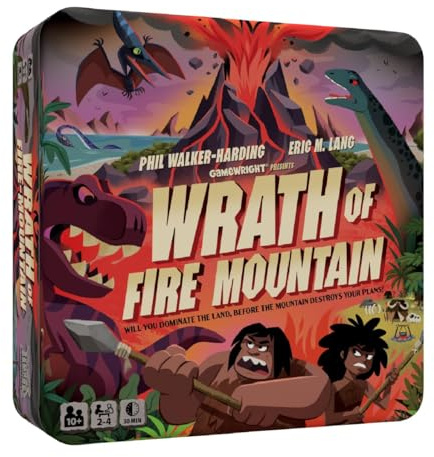 Gamewright | Wrath of Fire Mountain | Cooperative Board Game | Ages 10+ | 2-4 Players | 45-60 Minutes Playing Time