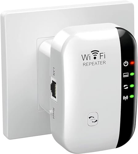 2024 Newest WiFi Extender, WiFi Booster, WiFi Repeater, Covers Up to 3000 Sq.ft and 45 Devices, Internet Booster - with Ethernet Port, Quick Setup, Home Wireless Signal Booster, UK plug