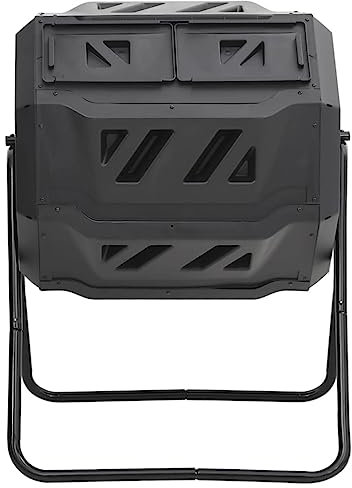 152232 Composteur de jardin Noir 73 x 64 x 95 cm 160 l