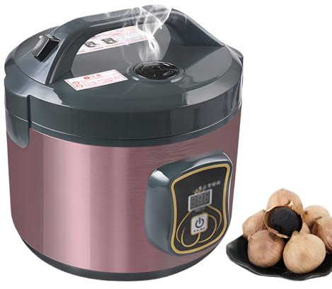 Fermenteur d'ail Noir électrique, Pot de zymolyse Automatique, yaourtière Natto, boîte de Fermentation d'ail Noir de 3 L, Pot d'ail Noir Smart Home, avec Support à ail à 2 Niveaux