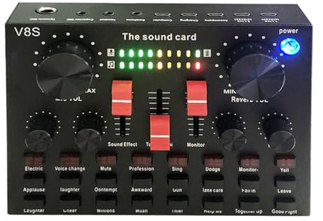 Live Sound Card, DJ Sound Controller, Sound Board Console, Compact Voice Changer, Portable Sound Board, DJ Studio Sound Card, Stereo DJ Console, Voice Changer Board, Practical Sound Controller