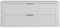 3E 3xE living.com Badezimmerschrank Weiß + Goldener Griff, 41,5 x 120 x 51,7 cm