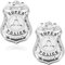 XYTAHDM 2 piezas de vajilla con insignia de policía, accesorios para disfraces, fiesta temática, accesorios policiales, accesorios para juegos de rol, Halloween, carnaval, mascarada, insignia de rango