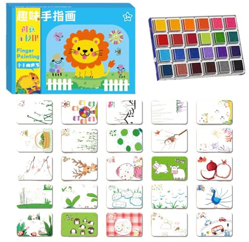 GkgWuxf Peinture au doigt pour enfant de 1 à 3 ans – Peinture au doigt lavable pour enfants, bébés, école, salle de classe, fête, artisanat, décoration poterie, art de la maison