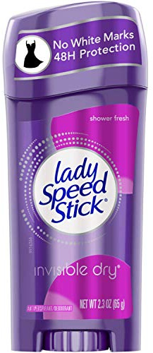 Lady Speed Stick Invisible Dry Antiperspirant & Deodorant, Shower Fresh - Purple 2.3 oz