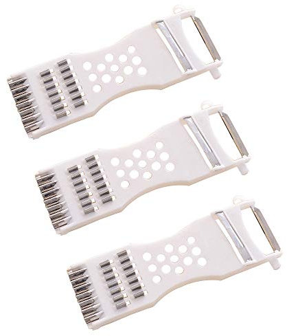 N-K 3 pezzi 5 in 1 multifunzione taglierina verdure affettatrice frutta skin peeler cucina strumento per cetriolo patate ecc colore casuale design pratico e durevole