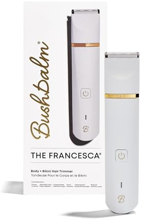 Bushbalm Bikini Trimmer - Electric Shaver Body Hair Razor for Women, Waterproof, Cordless Shaver for Sensitive Areas, Close Grooming for Bikini, Underarms, and Legs – Francesca Trimmer