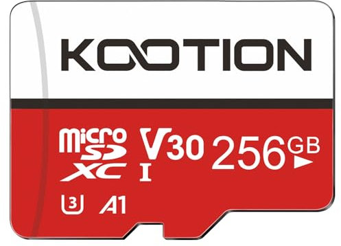 KOOTION 256GB Micro SD Karte UHS-I Speicherkarte U3 MicroSDXC Mini SD Karte 256G Memory Card Speicher SD Karte (A1 V30 4K) is zu 100MB/s, Memory Karte SDXC-Card für Handy Kameras Tablets Android
