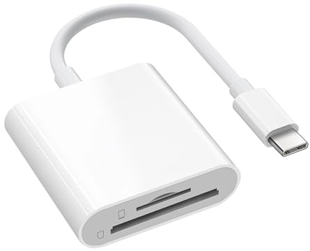 USB C till SD/Micro SD kortläsare, typ C SD-kortadapter, USB C till micro SD/SD-kortadapter, 2-i-1 kortminnesläsare, lämplig för iPhone 15/Plus/Pro/Pro Max, MacBook