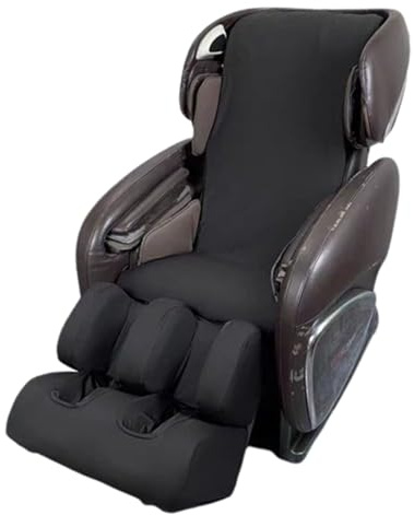 Helkroppsöverdrag for Shiatsu-massagestol, överdrag till massagestolar Dammskydd for husdjursskydd Zero Gravity-stolsöverdrag Monterad massagestol Fåtölj med glidskydd(Black,Upper body+leg foot cover)