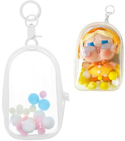 OYZOQ Protection CRYBABY, Mini sac à dos transparent pour poupée de dessin animé pour CRYBABY avec porte-clés
