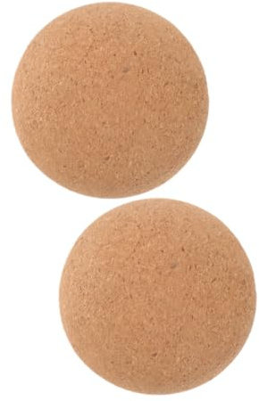 TOYANDONA 2 Pcs Pelota de Masaje de Corcho Natural para Fascia, Alivio Muscular Duradero y Ligera para Yoga y Gimnasio