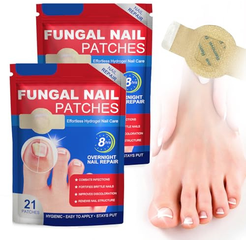21 pezzi Fungal chiodo patch fungine fungine unghie fungine cerotti riparazione unghie riparare danneggiate patch antifungine unghie piedi per uomini e donne (2 confezioni)