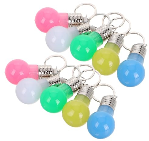 WESIEVYA Llavero Mini Bombilla LED de Colores, Set de 21 Piezas, Pequeño y Táctil, Llavero Luminoso Portátil para Bolsos, Mochilas y Llaves, Accesorio Decorativo para Color Color Aleatorio