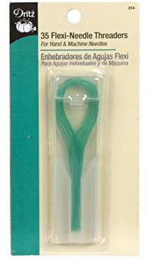 Dritz 254 Flexi Needle Threaders, Green, 5.75 x 2.88 x 0.5 (35-Count)
