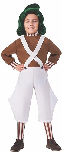 Willy Wonka and the Chocolate Factory: Oompa Loompa Costume for Kids by Rubies, Boy's Large