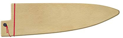 Shun Saya Scheide, universell passend für 17,8 cm - 20,3 cm Kochmesser und Santokumesser, blondes Buchenholz, Messerkantenschutz für Profi- und Hobbyköche