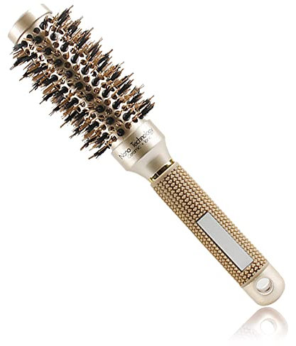 TEEROVA Ceramic & Ionic Round Barrel Hair Brush with Boar Bristle, Best Roller Hairbrush for Blow Drying, Curling&Straightening, Volume&Shine (2.5）