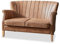 Loberon Sofa Brookfield, Zeitlos Eleganter Look, mit Authentischen Polsternägeln, englisches Design, Sitzmöbel, Zweisitzer, Schweinsleder, Eschenholz, braun