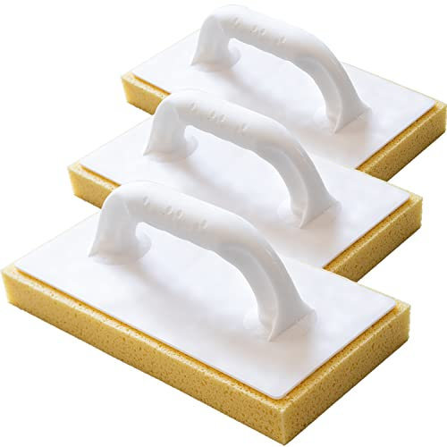 Kronen Hansa 3x Reibfix Planche de lavage pour carrelage avec support éponge hydro pour laver les carreaux (éponge à carrelage, planche de nettoyage, quadrillée 140 x 280 mm, épaisseur 30 mm)