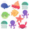 Non-slip Stickers Shower, 10 Pieces Non-Slip Stickers Bathtub, Sea Creature Decorative Non-Slip Stickers, Self-adhesive Bath Sticker Non-Slip Bath Stickers, for Bathtub Bathroom Shower