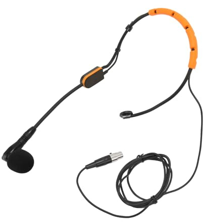 Focket Microphone à Condensateur pour Casque de Fitness PGA31 SM31 SM35, Col de Cygne Flexible, Pare-Brise en Mousse, Connecteur, Microphone à Condensateur porté sur la Tête pour Le