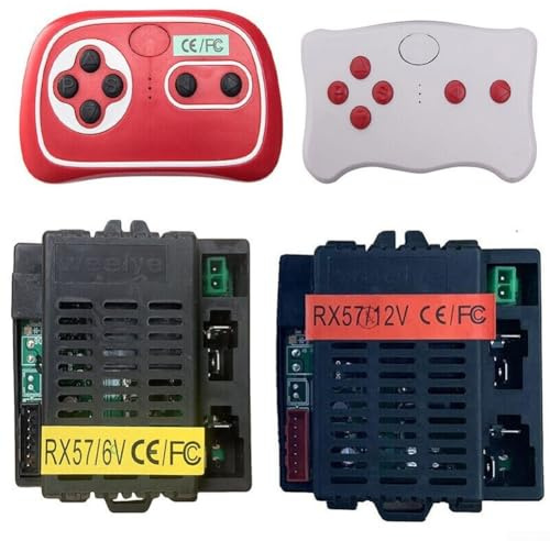 Besttoolifes Pièces de rechange pour voiture électrique Weelye RX57 6 V 12 V Récepteur CE/FCC Transmetteur 2,4 G pour enfants (TX10 et RX57 6V)