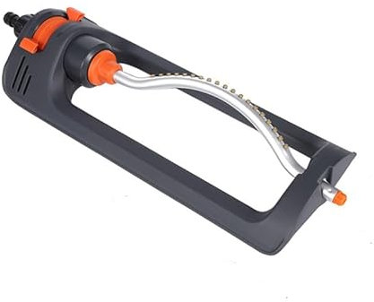 Oscillating Lawn Sprinkler with 19 Hole Brass Nozzles, Covers up to 8-10m, Includes Spray Jet Cleaning Needle